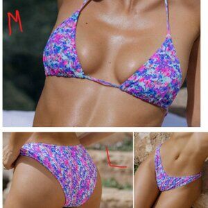 Bright swimwear flash dance Bikini (Medium Maria Top, Large Capri bottom)